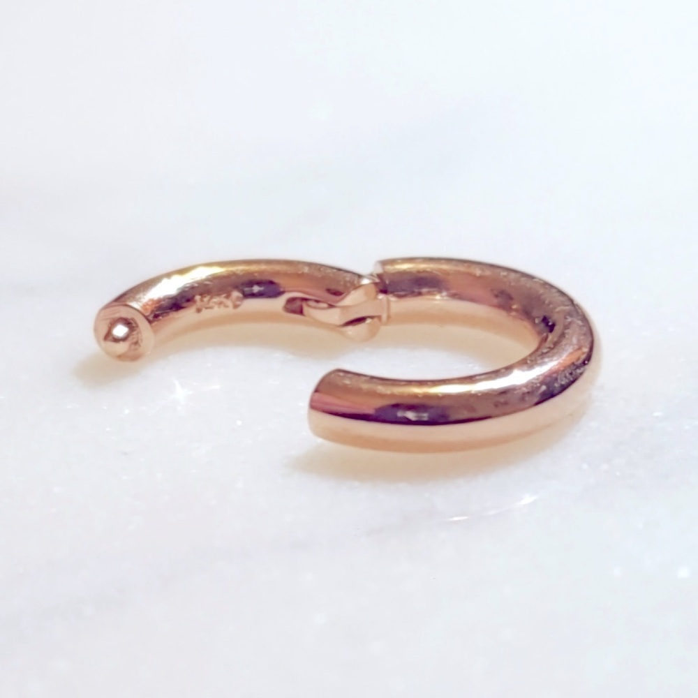 Septum Ring - Septum Clicker 10g, 8mm, 14k Rose Gold